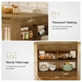 thumbnail image 5 of Finmind Large Dining Table for 6-8 People, 70.87-Inch Rectangle Kitchen Table with Storage Shelves, Farmhouse Dinner Furniture for Kitchen Dining Room,Rustic Brown, 5 of 9