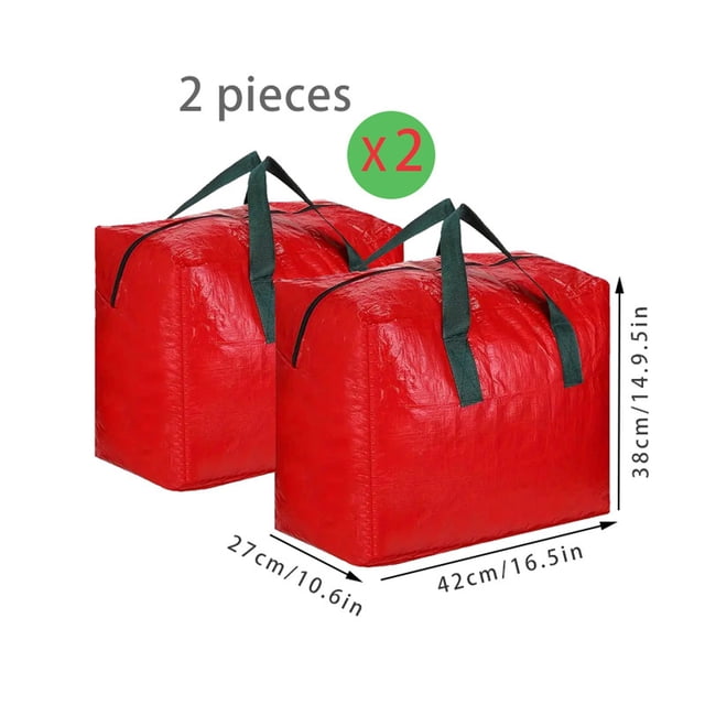 Portable Holiday Decoration Ornament Storage Bag Large Capacity 600D Cloth Protection Organizer For Christmas Bulbs Festive Decorations Tangled Free Off Season Storage Home Holiday Decor Bags