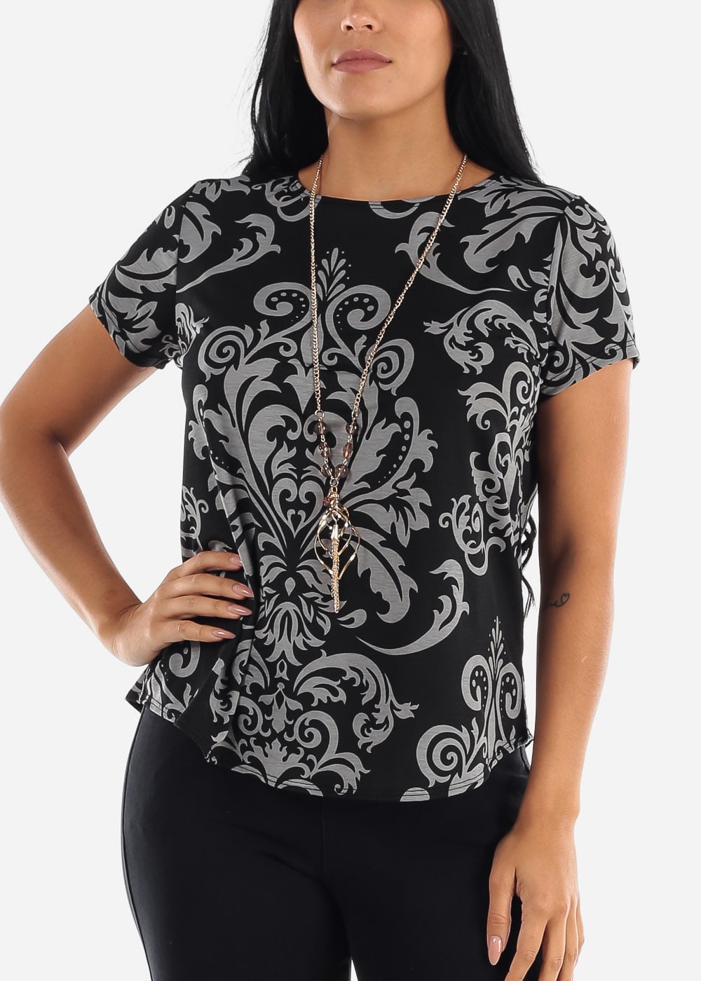 womens dressy black blouses