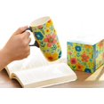 thumbnail image 5 of Topadorn Ceramic Mugs Porcelain Latte Tea Cup Coffee Mug with Gift Box,17oz.Green, 5 of 9