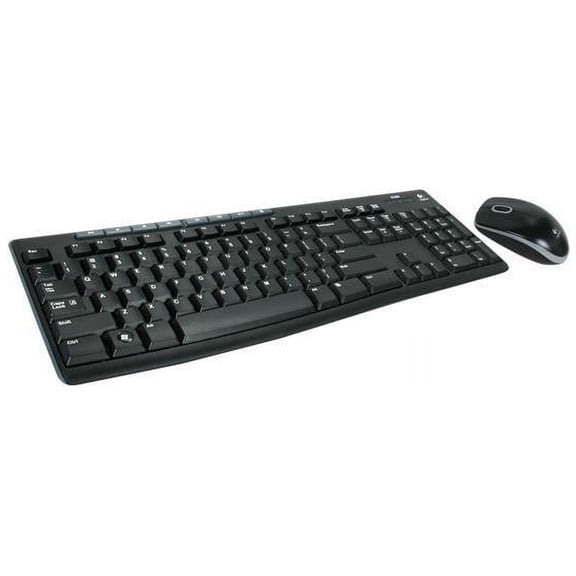Logitech MK200 Media Combo, Keyboard/Mouse, Wired, USB, Black