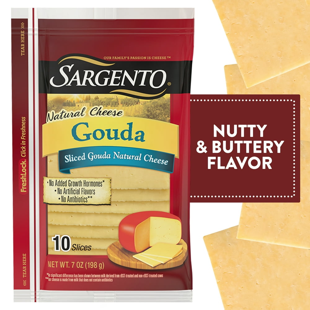 Sargento® Sliced Gouda Natural Cheese, 10 slices