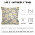 thumbnail image 5 of COMIO  Floral Throw Pillow Cushion Cover, Cartoon Like Flowers Daisies Spring Time Season Pollens Artwork Print, Decorative Square Accent Pillow Case, 5 of 5
