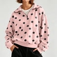thumbnail image 2 of Aboser Polka Dot Sweatshirt for Women Y2k Quarter Zip Pullover Tops Trendy Long Sleeve Sweatshirts Casual Stand Collar Shirts Loose Fit Zip Up Pullovers with Pocket, 2 of 9