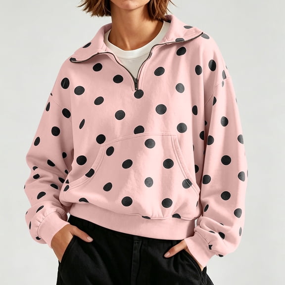 yillto Sweatshirt for Women Quarter Zipper Pullover Oversized Baggy Fall Casual Sweatshirts Tops