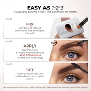 SACE LADY 3D Eyebrow Tint Kit for Natural Looking Brows, Waterproof Smudge Proof Eyebrow Tint for Sparse Thin Brows, Long Lasting Brow Mascara Makeup (Black)
