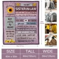 thumbnail image 4 of LHSHID Sister in Law Gifts Blanket Birthday Gifts for Law Gift Wedding Throw Blankets 60x80in, 4 of 5