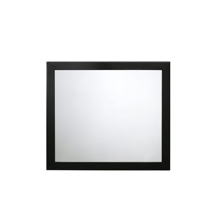 Black Frame Mirror - ACME Ulrik Rectangular Beveled Mirror in Black Frame