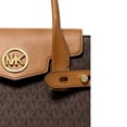 thumbnail image 3 of BOLSA MICHAEL KORS CARMEN MEDIUM LEATHER BELTED SATCHEL LOGO BROWN XBODY, 3 of 4
