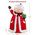 thumbnail image 5 of 6' Mrs. Clause Large Outdoor Christmas Décor with 300 Multi-Color LED Lights, 5 of 6