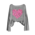 thumbnail image 4 of Chandail pour Femmes Manches Longues Sensibilisation au Cancer du Sein Col Rond pour Mode Tricot, Pulls pour Femmes, 4 of 4