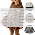 thumbnail image 4 of YUANxueke Girls 2-Piece Sweater & Skirts Outfits Bowknot Print Knitted Top & Tiered Pleated Skirt,White,Sizes 2-8, 4 of 7