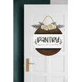 thumbnail image 2 of Eveokoki Pantry Open 24 Hours Door Sign Home Decor Round Wood Wreaths Wall Hanging Sign Farmhouse Porch Signs Front Door Decoration for Housewarming Gift All Seasons Holiday,11In, 2 of 6