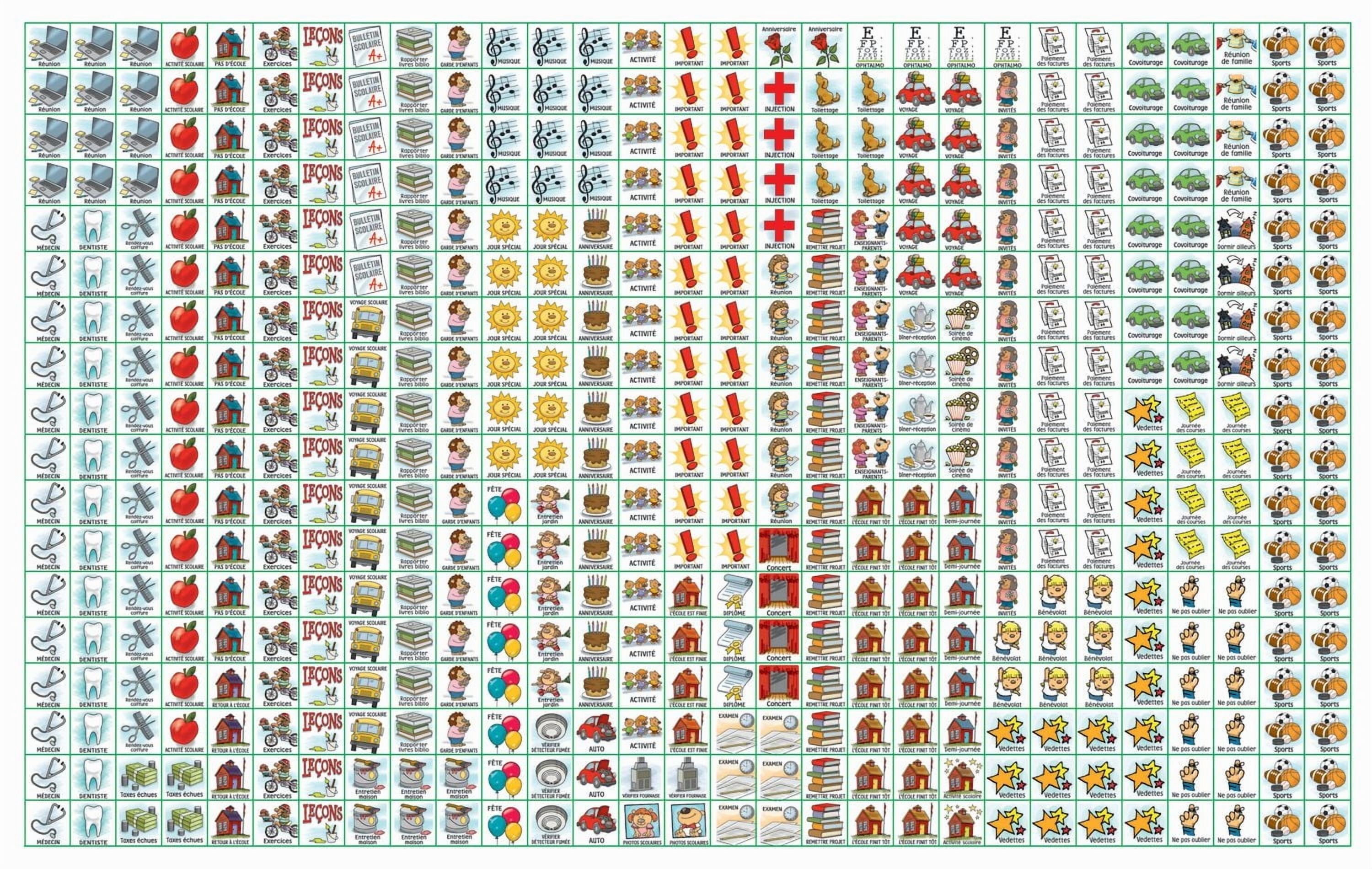 Calendrier magnétique Motherword 2026 pour réfrigérateur/mur (Version Côte à Côte) - Français Calendrier