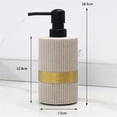 thumbnail image 2 of Dispensador de jabón de cerámica a rayas, rellenable, for cocina y baño., 2 of 7