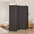 thumbnail image 1 of vidaXL 4-Panel Room Divider Brown 200x200 cm Fabric, 1 of 5