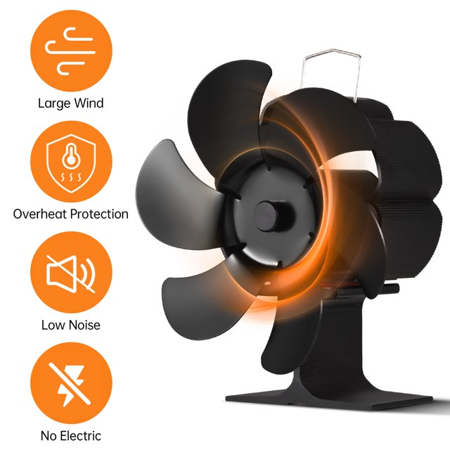 Electric fan,Handle And 6 Fan Portable Stove 6 Heat Fan Fan And Portable Powered Stove Fan Portable Stove Fan With Handle Heat Powered Heat Fan Portable Heat Fan Non