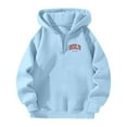 thumbnail image 4 of Hoodie Oversized Hoodie Womens Sweatshirt Casual Womens Hoodies Daily Wear Women's Casual Zip Up Hoodie With Bow Print Pullover Sweatshirt For Daily Wear Spring Fall Winter Basic Outerwear, 4 of 4