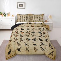 Castle Fairy Female Men Mallard Duck Twin Comforter Sets,Animal Hunting Bedding Set