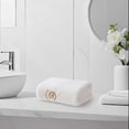 thumbnail image 5 of Home Water Absorbing Fleece Towel - Embroidered, Soft, Lint-Free, Quick Drying for Bathroom and Kitchen Use,White, 5 of 5