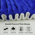 thumbnail image 2 of Sherpa Fleece Throw Blanket, King Size Soft Fuzzy Throw Blankets, Blue Warm Blanket, Cozy Fluffy Comfy for Sofa, Couch, Bed, Camping, Travel, 90" x 106", 2 of 8