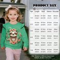 thumbnail image 7 of Yuyamidu Sloth Sweatshirt Toddler Girl 1T 2T Green Crewneck Sweatshirts Long Sleeve T Shirts Ruffle Casual Fall Tops Kids Everyday Athletic Clothes, 7 of 7
