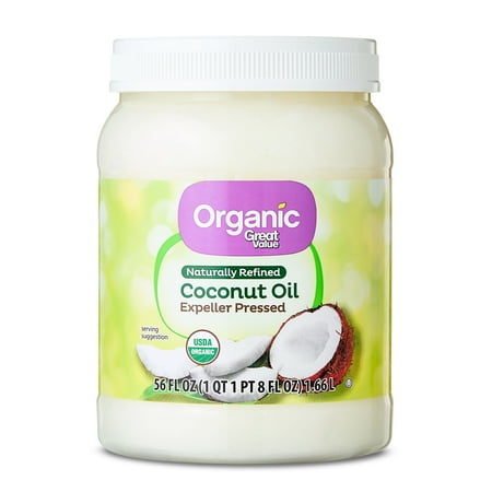 Great Value Organic Naturally Refined Coconut Oil, 56 fl oz