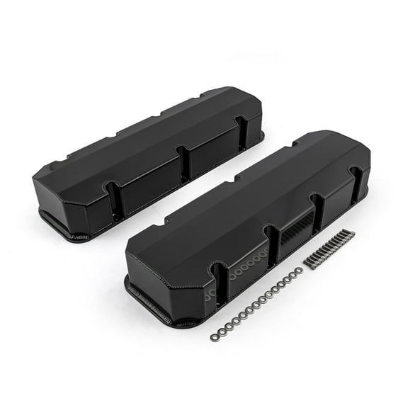 Speedmaster PCE314.1111.03 Compatible with Chevy BBC 454 Fabricated Valve Covers Black Tall w/o Hole