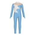 thumbnail image 3 of iEFiEL Kids Girls Gymnastics Acrobatics Jumpsuit Unitard Long Sleeve Rhinestone Sports Full Bodysuit Ballet Dance Leotard Blue 14, 3 of 7