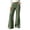 Army Green, variant on Tqcoqu Women's Cotton Linen Flare Pants,High Waist Wide Leg Button Zip Pants with Pockets,Casual Straight Flared Trousers