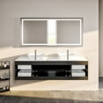 thumbnail image 7 of Totti Wave 72" Espresso Modern Double Sink Bathroom Vanity w/ Super White Man-Made Stone Top & Sinks, 7 of 7