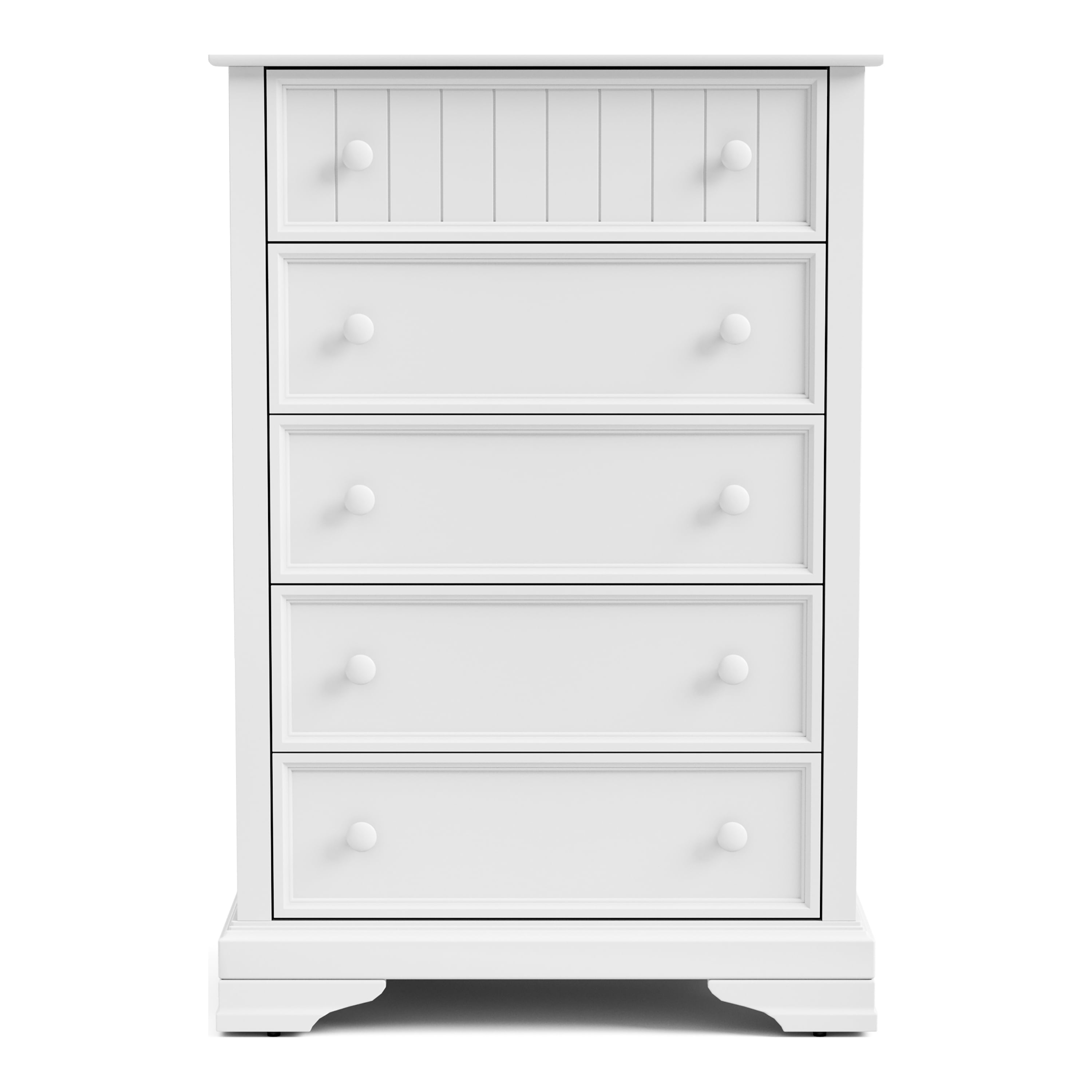 Furniture of America Livia Kids Transitional 5-Drawer Vertical Dresser, White