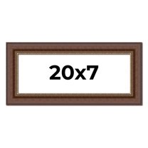 20x7 Copper and Brown Real Wood Picture Frame Width 2 inches | Interior Frame Depth 0.5 inches |