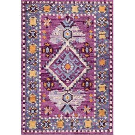 La Dole Rugs Dark Pink Blue Bordered Vintage Traditional Flat Pile Soft Area Rug Carpet Mat For Living Room Bedroom Hallway Runner Outdoor Patio Sizes 5x7, 8x10, 7X9 feet inch inches ft