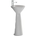 thumbnail image 5 of Fine Fixtures Pyramid Pedestal, Elegant One Piece Pedestal Sink, Center Faucet Hole, Vitreous China, White, 5 of 9
