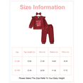 thumbnail image 2 of Baby Girl Clothes 12 Months Girls First Birthday Outfit 1 Year Old Girl Birthday Long Sleeve Sweatshirt Top Pants Set for Baby Girl Gift Red, 2 of 6