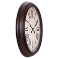 Patton Wall Decor 30" Antique Bronze Baldaud Roman Numeral Wall Clock