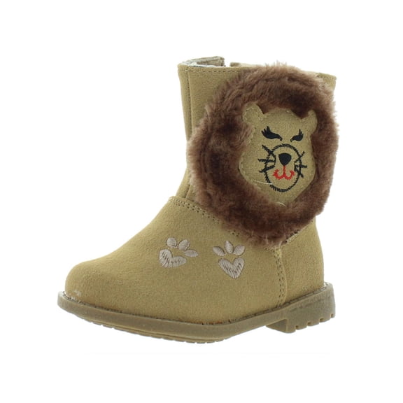 Rachel Shoes Girls Lion Toddler Faux Suede Boots Tan 5 Medium (B,M) Toddler