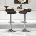 thumbnail image 2 of VECELO Set of 2 Bar Stools, Modern Swivel Adjustable Height Counter Barstools with Footrest for Kitchen/Bar/Dining Room/Living Room/Party, Black, 2 of 9