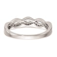 thumbnail image 5 of 14k White Gold Ring Wedding Band Diamond 0.126 ct Criss-Cross 1/8 carat Complete, 5 of 7