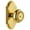 Lifetime Brass, variant on Grandeur Parthenon Door Knob with Arc Plate