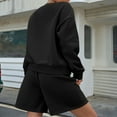 thumbnail image 2 of hotojiny Fall Outfits for Women Two Piece Sets Oversized Sweatshirt with Shorts Sweatsuits Casual Matching Set Travel Tracksuit, 2 of 4