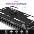 thumbnail image 2 of LEYI for Samsung Galaxy AO3S Case, Galaxy A03S Case(Not A03) 360 Metal Rotating Ring Kickstand Holder Armor Heavy Duty Shockproof Case for Samsung A03S Case, Black, 2 of 6