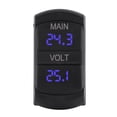 thumbnail image 4 of Coche DC 10V-60V LED azul Digital doble voltímetro Universal para camioneta RV ATV batería, 4 of 9