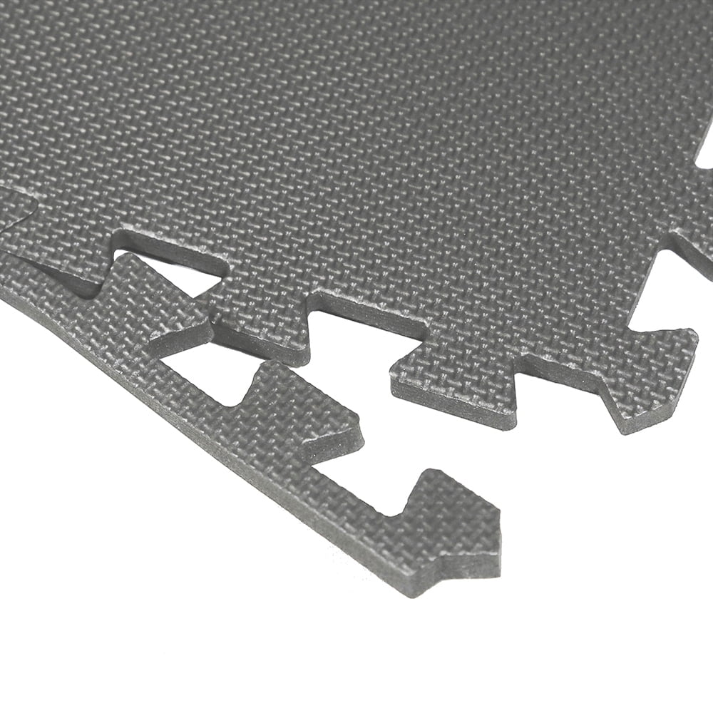 Xspec  3/8" Thick 100 Sq Ft EVA Foam Floor Exercise Gym Mats, Charcoal Grey | 1