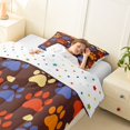 thumbnail image 3 of Homewish Vintage Paw Print Twin Comforter Sets,Brown Bedding Set,Polkadot Reversible,2-Piece,1 Comforter and 1 Pillowcase, 3 of 7