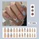 thumbnail image 3 of Paquete de 24 macarrones de sal marina, uñas transparentes con diamantes, uñas postizas largas, chips de decoración de uñas con forma de estrella y luna, 3 of 5