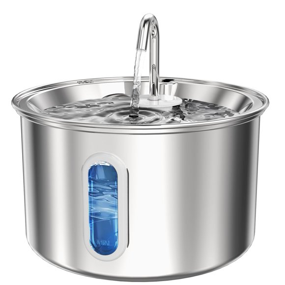 Fuente de agua VIVIDORAMA de acero inoxidable 3L para perros y gatos