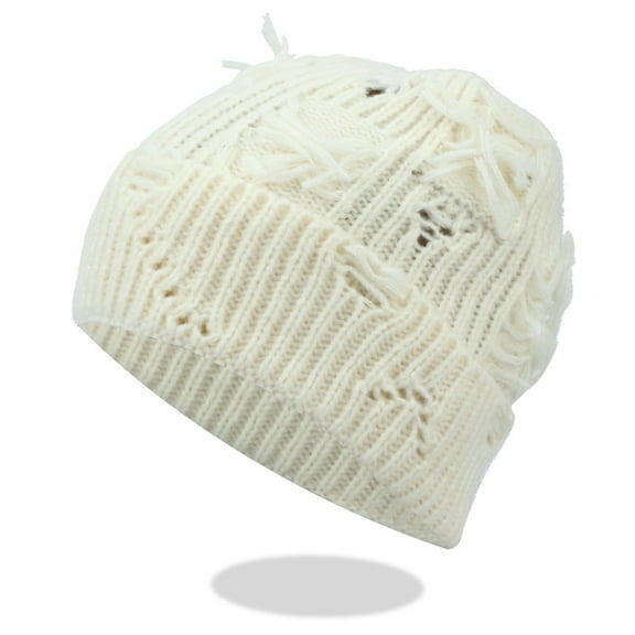 Betivan Women's Winter Color Changing Knitted Hat, Warm Pullover Hip-hop Beanie, Stylish Cold-proof Cap for Daily & Outdoor Wear