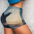 thumbnail image 2 of Sikiie Dancing Whale Print Workout Shorts Women Scrunch Butt Gym Shorts Seamless High Waist Tummy Control Yoga Biker Athletic Shorts, 2 of 5